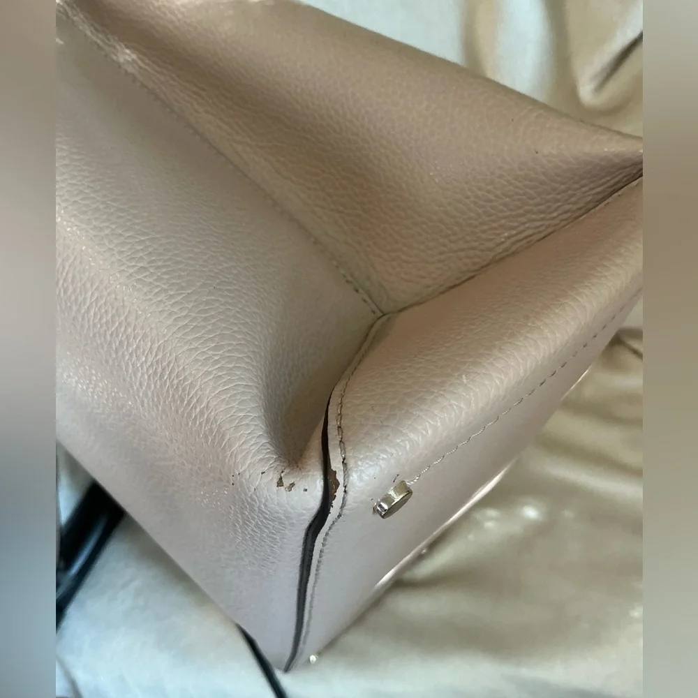 Kate Spade Eva Medium Blush Leather Satchel Nude Pink